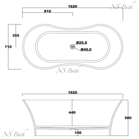 ✔️Ванна NS Bath NSB-16710 купить за 2 476 300 тенге в Казахстане г. Астане, Алмате, Караганде