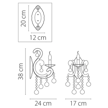 ✔️Бра Osgona Elegante 708612 купить за 62 400 тенге в Казахстане г. Астане, Алмате, Караганде