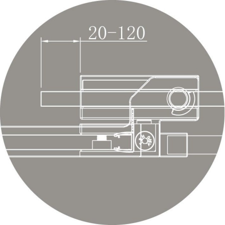 ✔️Душевая дверь в нишу Cezares Slider SLIDER-B-1-100/110-GRIGIO-Cr купить за 343 000 тенге в Казахстане г. Астане, Алмате, Караганде