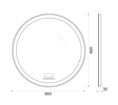 ✔️Зеркало  BelBagno  SPC-RNG-800-LED-TCH-RAD купить за 165 900 тенге в Казахстане г. Астане, Алмате, Караганде