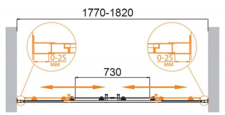 ✔️Душевая дверь в нишу Cezares Molveno MOLVENO-BF-2-180-C-Cr-IV купить за 309 900 тенге в Казахстане г. Астане, Алмате, Караганде