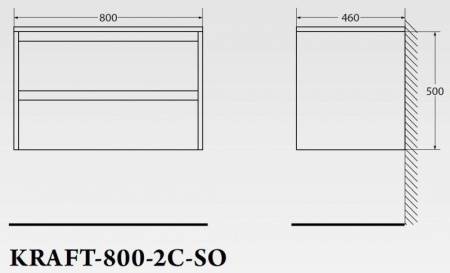 ✔️Тумба с раковиной подвесная BelBagno KRAFT KRAFT-800-2C-SO-RT купить за 212 900 тенге в Казахстане г. Астане, Алмате, Караганде