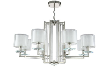 ✔️Люстра Crystal Lux NICOLAS SP-PL8 NICKEL/WHITE купить за 294 400 тенге в Казахстане г. Астане, Алмате, Караганде