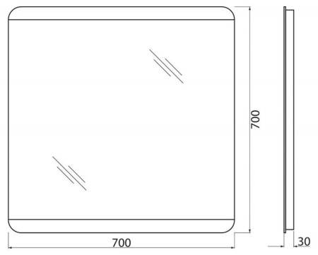 ✔️Зеркало  BelBagno  SPC-CEZ-700-700-LED-BTN купить за 66 700 тенге в Казахстане г. Астане, Алмате, Караганде