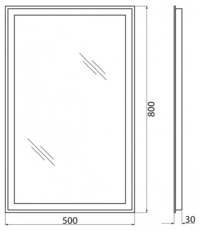 ✔️Зеркало  BelBagno  SPC-GRT-500-800-LED-BTN купить за 65 000 тенге в Казахстане г. Астане, Алмате, Караганде