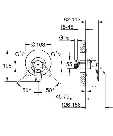 ✔️Смеситель для душа Grohe BauLoop 29080001 хром купить за 62 700 тенге в Казахстане г. Астане, Алмате, Караганде