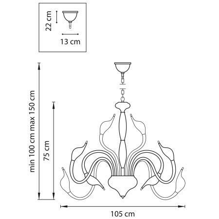 ✔️Люстра Lightstar Cigno Collo 751242 купить за 624 000 тенге в Казахстане г. Астане, Алмате, Караганде