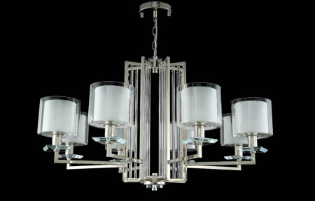 ✔️Люстра Crystal Lux NICOLAS SP-PL8 NICKEL/WHITE купить за 294 400 тенге в Казахстане г. Астане, Алмате, Караганде