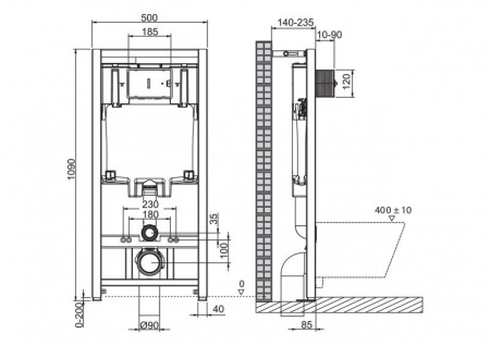 ✔️Инсталляция для подвесного унитаза BelBagno BB002-80 купить за 123 400 тенге в Казахстане г. Астане, Алмате, Караганде