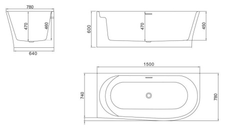 ✔️Акриловая ванна BelBagno BB410-1500-780-L купить за 555 500 тенге в Казахстане г. Астане, Алмате, Караганде