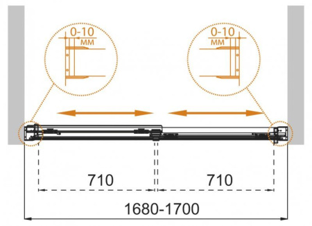 ✔️Шторка на ванну Cezares Tandem-Soft TANDEM-SOFT-VF-2-170/145-P-Cr купить за 347 400 тенге в Казахстане г. Астане, Алмате, Караганде