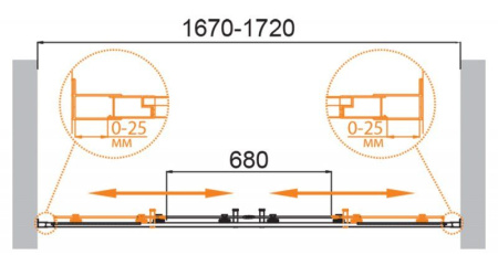 ✔️Душевая дверь в нишу Cezares Molveno MOLVENO-BF-2-170-P-Cr купить за 306 900 тенге в Казахстане г. Астане, Алмате, Караганде