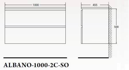 ✔️Тумба с раковиной подвесная BelBagno ALBANO ALBANO-1000-2C-SO-RNG купить за 272 800 тенге в Казахстане г. Астане, Алмате, Караганде