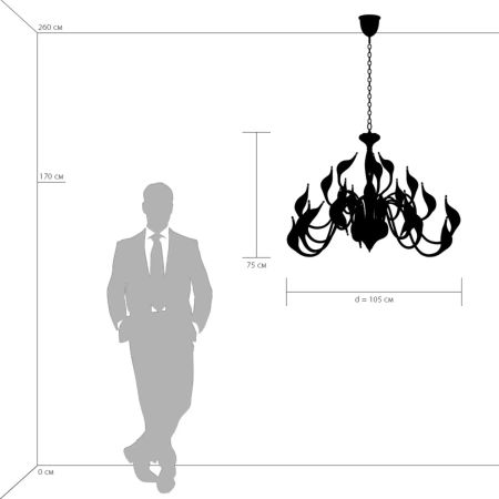 ✔️Люстра Lightstar Cigno Collo 751242 купить за 624 000 тенге в Казахстане г. Астане, Алмате, Караганде