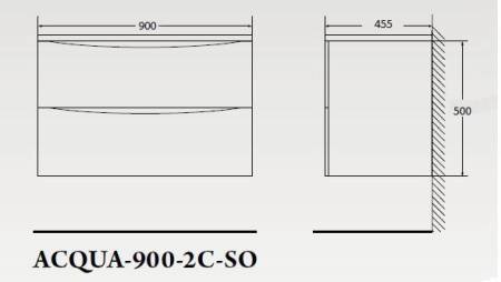 ✔️Тумба с раковиной подвесная BelBagno ACQUA ACQUA-900-2C-SO-BL купить за 248 100 тенге в Казахстане г. Астане, Алмате, Караганде