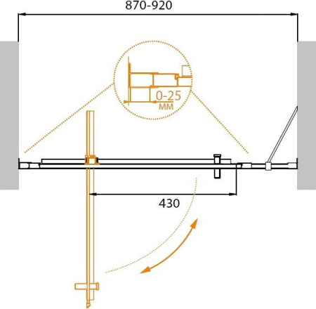 ✔️Душевая дверь в нишу Cezares Molveno MOLVENO-BA-11-70+20-C-Cr-IV купить за 268 700 тенге в Казахстане г. Астане, Алмате, Караганде