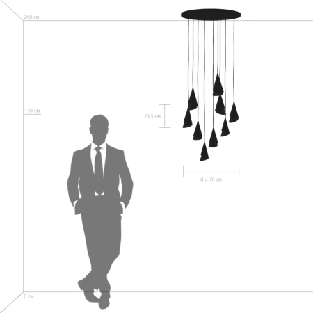 ✔️Люстра Lightstar Cone 757090 купить за 234 000 тенге в Казахстане г. Астане, Алмате, Караганде