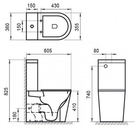 ✔️Унитаз-компакт безободковый BelBagno Flay-R BB2149CPR купить за 117 400 тенге в Казахстане г. Астане, Алмате, Караганде