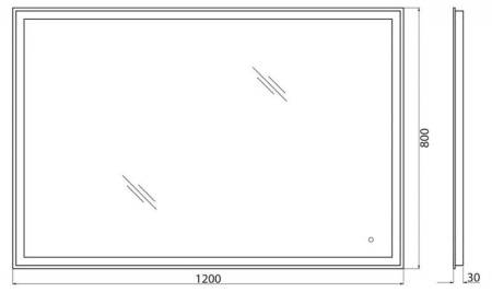 ✔️Зеркало  BelBagno  SPC-GRT-1200-800-LED-TCH купить за 109 000 тенге в Казахстане г. Астане, Алмате, Караганде