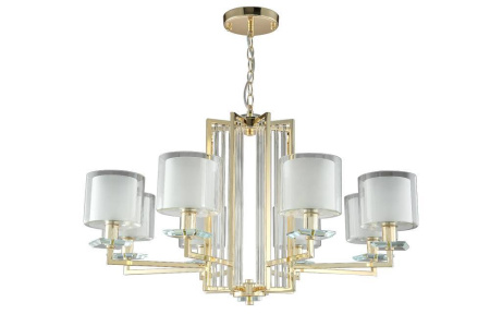 ✔️Люстра Crystal Lux NICOLAS SP-PL8 GOLD/WHITE купить за 294 400 тенге в Казахстане г. Астане, Алмате, Караганде