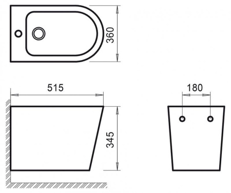 ✔️Биде подвесное BelBagno Flay-R BB053BH купить за 104 500 тенге в Казахстане г. Астане, Алмате, Караганде