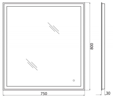 ✔️Зеркало  BelBagno  SPC-GRT-750-800-LED-TCH купить за 81 000 тенге в Казахстане г. Астане, Алмате, Караганде