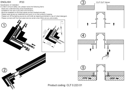 ✔️Соединитель для магнитного встраиваемого шинопровода угловой Crystal Lux CLT 0.223 01 BL купить за 7 500 тенге в Казахстане г. Астане, Алмате, Караганде