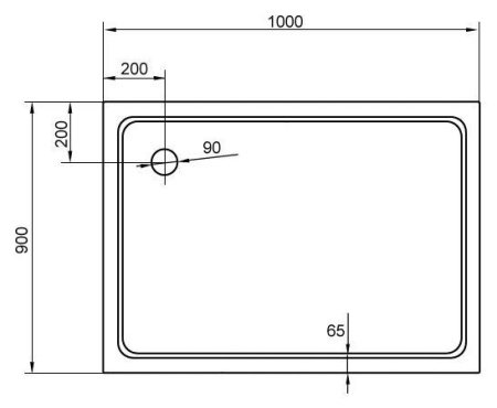 ✔️Поддон из стеклокомпозита Cezares TRAY-M-AH-100/90-35-W  купить за 104 100 тенге в Казахстане г. Астане, Алмате, Караганде