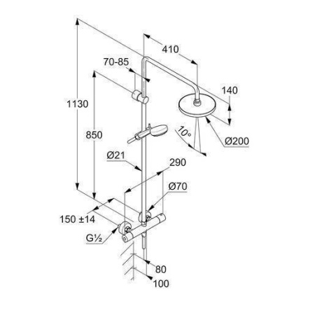 ✔️Душевая стойка Kludi Logo Dual Shower System 6809405-00 с термостатом купить за 266 300 тенге в Казахстане г. Астане, Алмате, Караганде