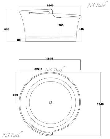 ✔️Ванна NS Bath NSB-16174 купить за 6 263 600 тенге в Казахстане г. Астане, Алмате, Караганде