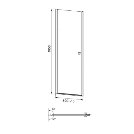 ✔️Душевая дверь в нишу IDDIS RAY6CP9i69 90 см купить за 119 000 тенге в Казахстане г. Астане, Алмате, Караганде