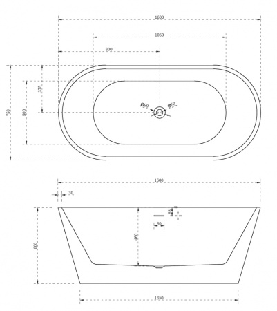 ✔️Акриловая ванна  ABBER AB9320-1.6 купить за 495 900 тенге в Казахстане г. Астане, Алмате, Караганде