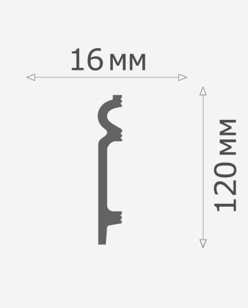 ✔️Плинтус ПЛИНТЭКС ART F 120/16 купить за 4 100 тенге в Казахстане г. Астане, Алмате, Караганде