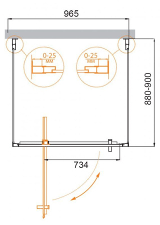 ✔️Душевой уголок Cezares Molveno MOLVENO-BA2-100/90-C-Cr-IV купить за 461 300 тенге в Казахстане г. Астане, Алмате, Караганде