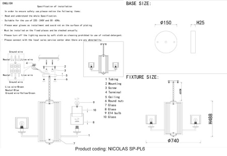 ✔️Люстра Crystal Lux NICOLAS SP-PL6 GOLD/WHITE купить за 229 400 тенге в Казахстане г. Астане, Алмате, Караганде