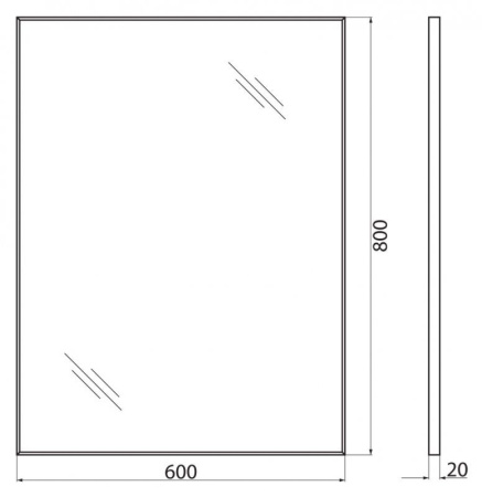 ✔️Зеркало  BelBagno  SPC-AL-600-800 купить за 42 900 тенге в Казахстане г. Астане, Алмате, Караганде