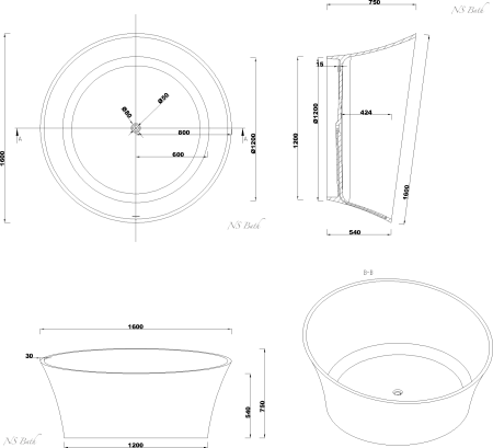 ✔️Ванна NS Bath NSB-16000 купить за 5 498 900 тенге в Казахстане г. Астане, Алмате, Караганде