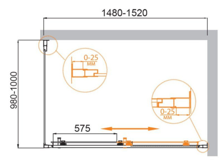 ✔️Душевой уголок Cezares Molveno MOLVENO-AH-11-150/100-C-Cr-IV купить за 401 900 тенге в Казахстане г. Астане, Алмате, Караганде