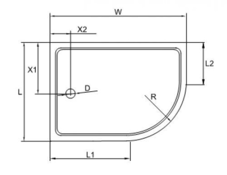 ✔️Поддон акриловый Cezares TRAY-A-RH-120/90-550-15-W-L купить за 192 300 тенге в Казахстане г. Астане, Алмате, Караганде