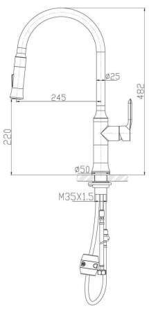 ✔️Смеситель для кухни BelBagno BB-LAM38-IN купить за 93 100 тенге в Казахстане г. Астане, Алмате, Караганде