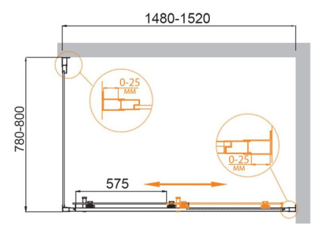 ✔️Душевой уголок Cezares Molveno MOLVENO-AH-11-150/80-C-Cr-IV купить за 380 700 тенге в Казахстане г. Астане, Алмате, Караганде