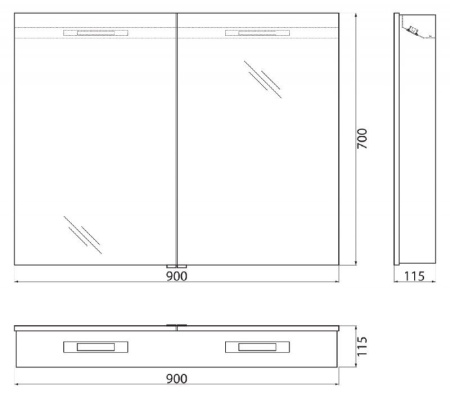 ✔️Зеркальный шкаф BelBagno  SPC-2A-DL-BL-900 купить за 314 600 тенге в Казахстане г. Астане, Алмате, Караганде