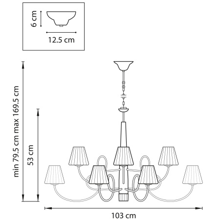 ✔️Люстра Lightstar Vortico 814334 купить за  в Казахстане г. Астане, Алмате, Караганде