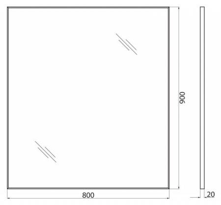 ✔️Зеркало  BelBagno  SPC-AL-800-900 купить за 55 300 тенге в Казахстане г. Астане, Алмате, Караганде