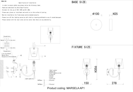 ✔️Бра Crystal Lux MARSELA AP1 NICKEL купить за 33 300 тенге в Казахстане г. Астане, Алмате, Караганде