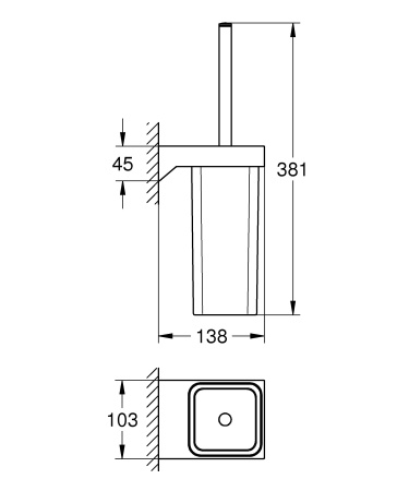 ✔️Ерш подвесной Grohe Selection Cube 40857000 купить за 89 700 тенге в Казахстане г. Астане, Алмате, Караганде