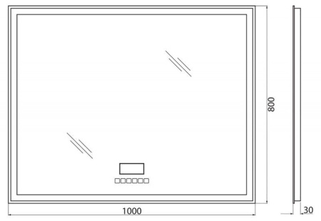 ✔️Зеркало  BelBagno  SPC-GRT-1000-800-LED-TCH-RAD купить за 176 100 тенге в Казахстане г. Астане, Алмате, Караганде