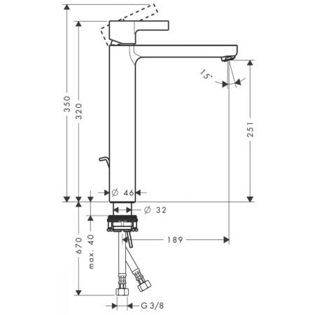 ✔️Смеситель для раковины Hansgrohe Highriser 31022000 хром купить за 206 900 тенге в Казахстане г. Астане, Алмате, Караганде