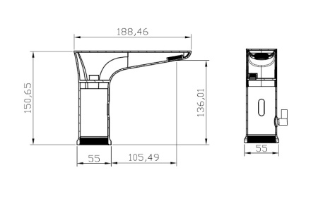 ✔️Смеситель для раковины электронный BelBagno KRAFT-ELV-CRM купить за 105 200 тенге в Казахстане г. Астане, Алмате, Караганде