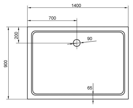 ✔️Поддон из стеклокомпозита Cezares TRAY-M-AH-140/90-35-W  купить за 134 600 тенге в Казахстане г. Астане, Алмате, Караганде